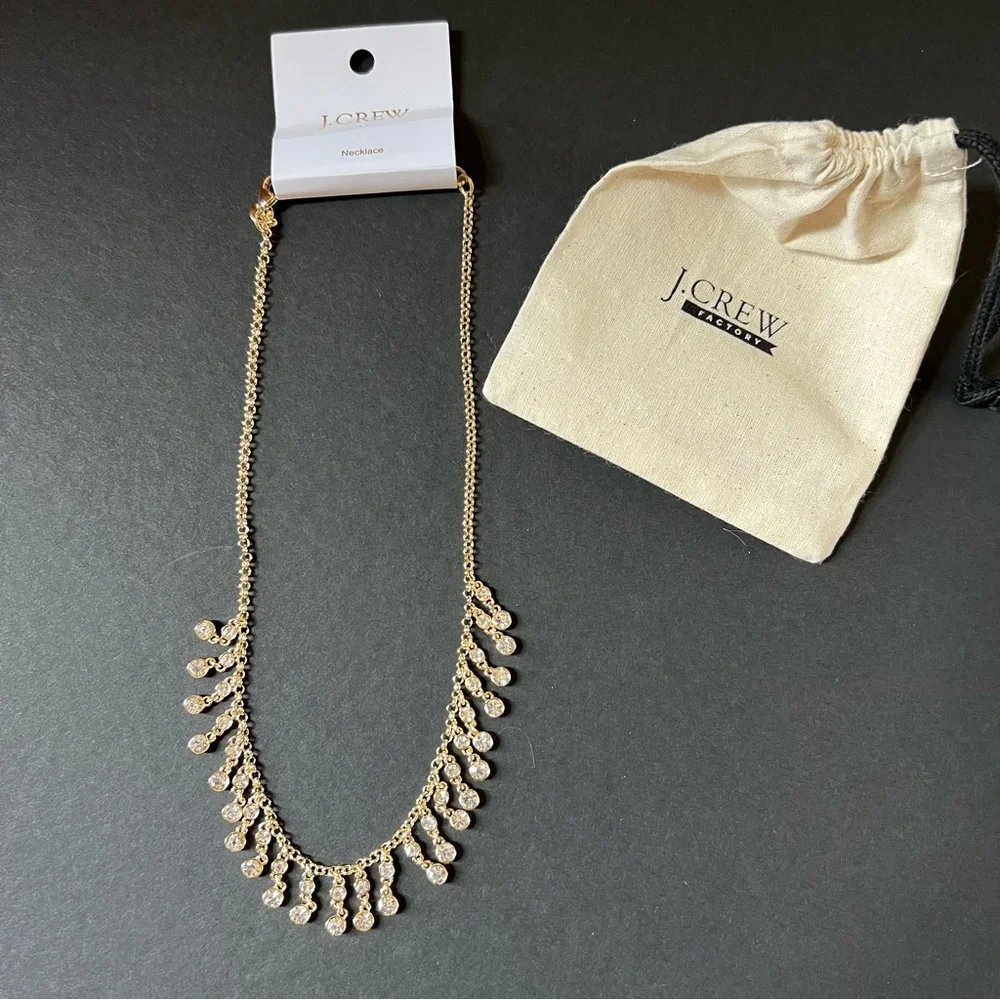 J. Crew Factory Crystal Statement Necklace NWT